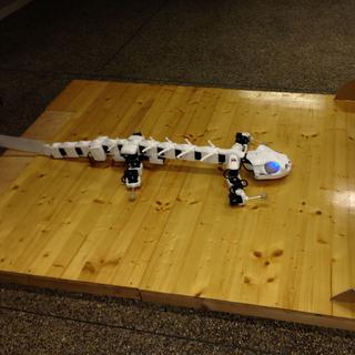Un robot salamandre présenté par l'EPFL.
Stéphane Délétroz
RTS [RTS - Stéphane Délétroz]