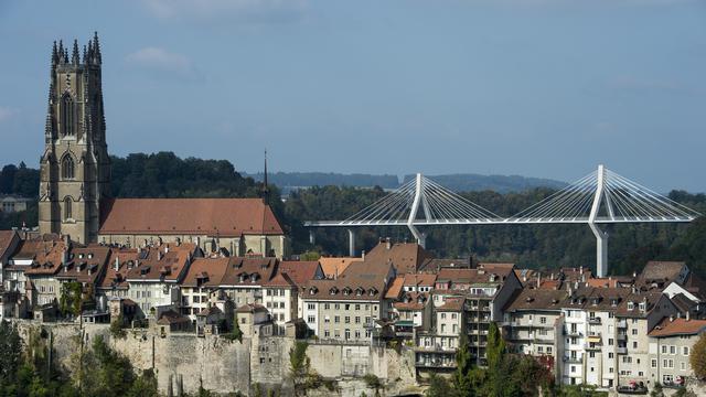 La ville de Fribourg. [Keystone - Jean-Christophe Bott]