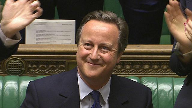 David Cameron a été ovationné par les députés britanniques. [AP/Keystone - Parliamentary Recording Unit]