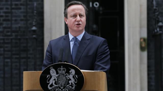 David Cameron annonce la tenue d'un référendum le sur le maintien du Royaume-uni en Europe le 23 juin 2016. [AP Photo / Keystone - Tim Ireland]