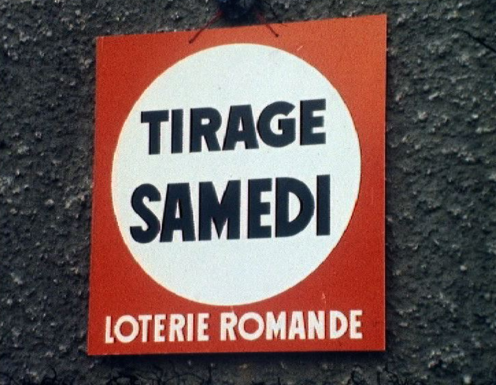 Affiche de la Loterie Romande pour le tirage du samedi en 1975. [RTS]