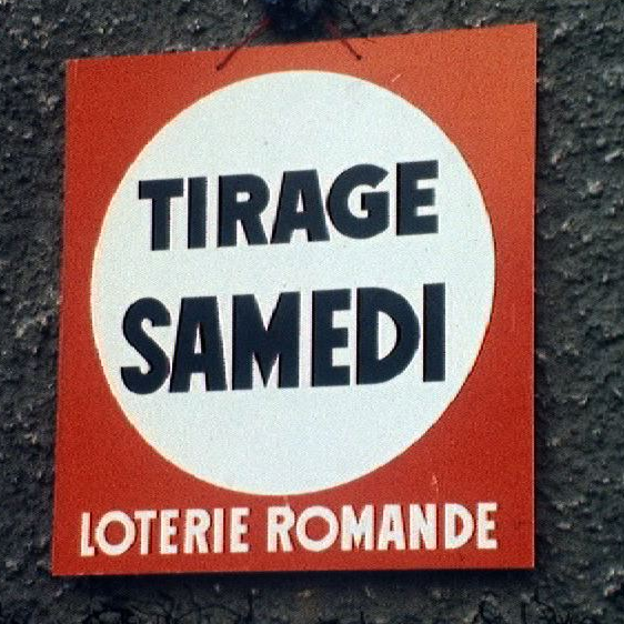 Affiche de la Loterie Romande pour le tirage du samedi en 1975. [RTS]