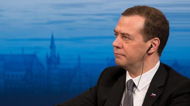 Dmitri Medvedev, samedi lors de la Conférence sur la sécurité de Munich. [ANDREAS GEBERT]