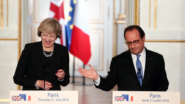 François Hollande et Theresa May se sont rencontrés à Paris ce jeudi. [AP Photo/Thibault Camus]