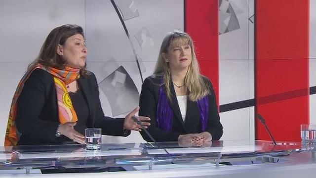 La Commissaire divisionnaire Virginie Perrey et Monica Bonfanti, cheffe de la Police genevoise.