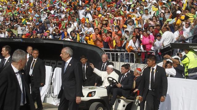 Dans un stade de Morelia, le pape François s'est adressé à la jeunesse, la "richesse du Mexique", à l'avant-dernier jour de son voyage dans ce pays. [Ulises Ruiz Basurto]