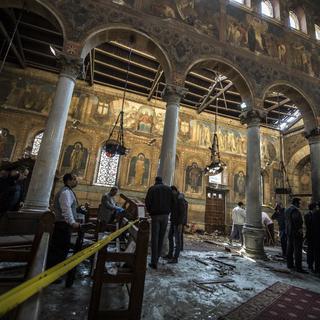 L'église Saint-Pierre et Saint-Paul au Caire, après l'explosion. [AFP - KHALED DESOUKI]