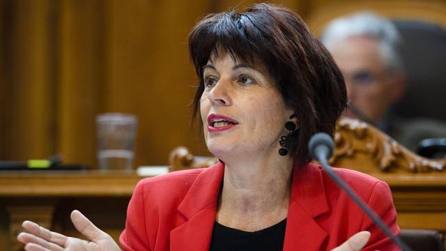 Doris Leuthard a répondu aux critiques du PS bâlois au sujet de Fessenheim. [keystone - Manuel Lopez]