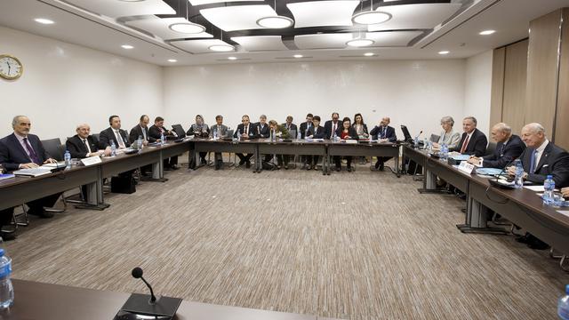 Les négociations sur la Syrie ont repris à Genève le 14 mars 2016. [Keystone - Salvatore Di Nolfi]