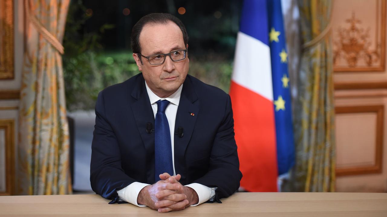 François Hollande, jeudi soir, lors de son intervention télévisée. [AFP - Stéphane de Sakutin]