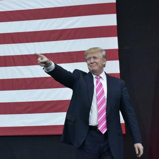 Donald Trump lors d'un discours à Manheim, en Pennsylvanie. [AFP - Mandel Ngan]