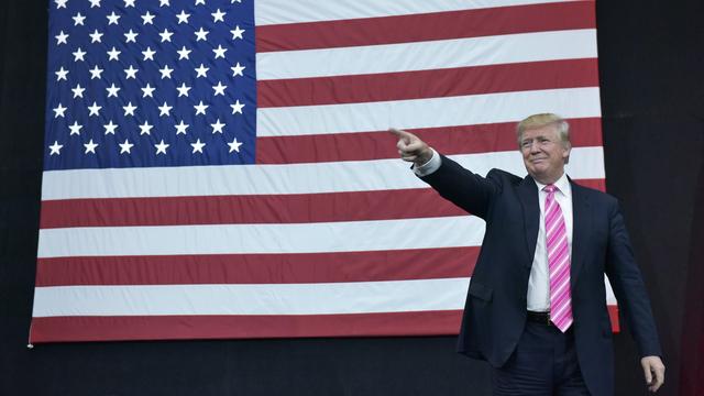 Donald Trump lors d'un discours à Manheim, en Pennsylvanie. [AFP - Mandel Ngan]