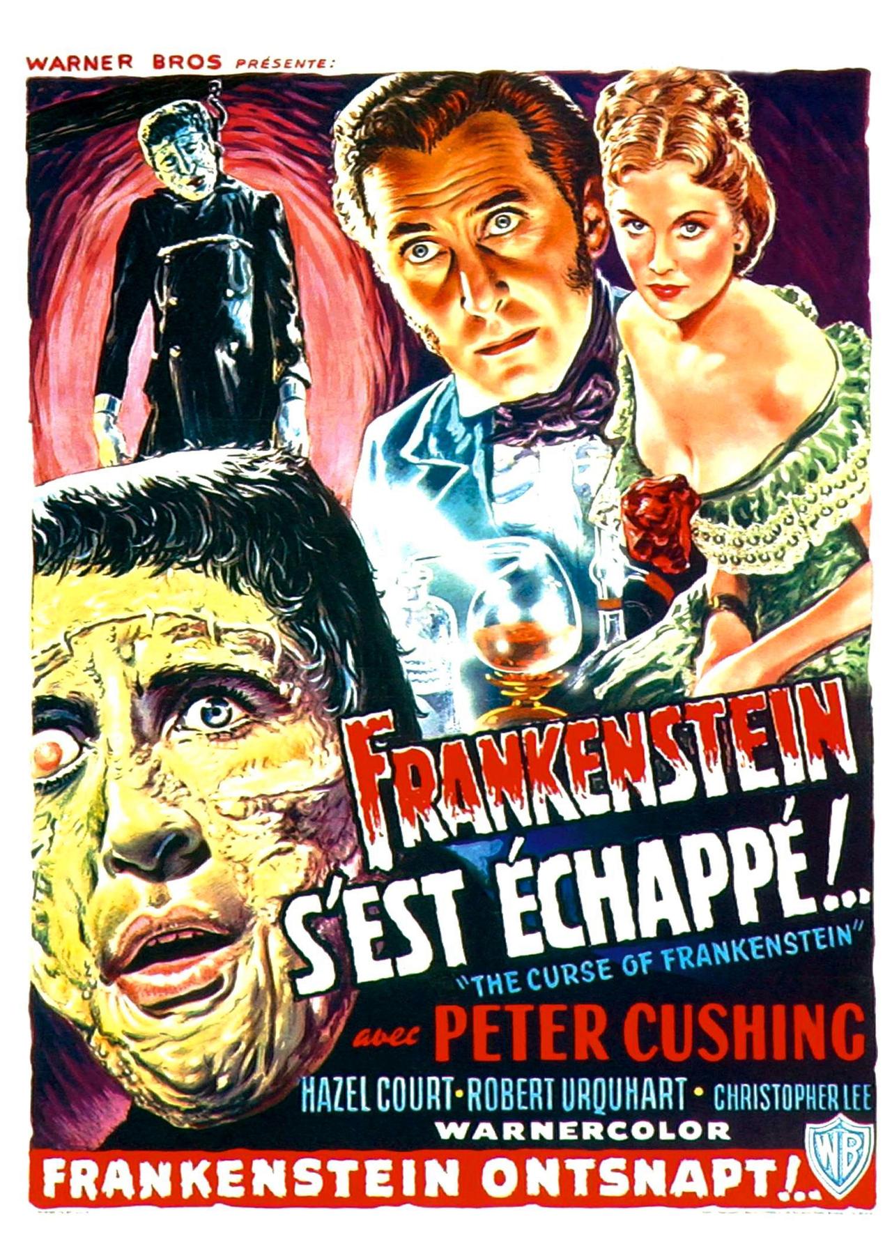 Affiche du film "Frankenstein s'est échappé" de Terence Fischer, 1957. [Collection Christophel - Warner Bros /Hammer Films /Collection ChristopheL]