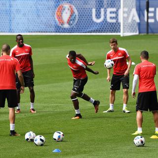 L'équipe de Suisse à l'entraînement à Montpellier, le 16 juin 2016. [AFP - Pascal Guyot]