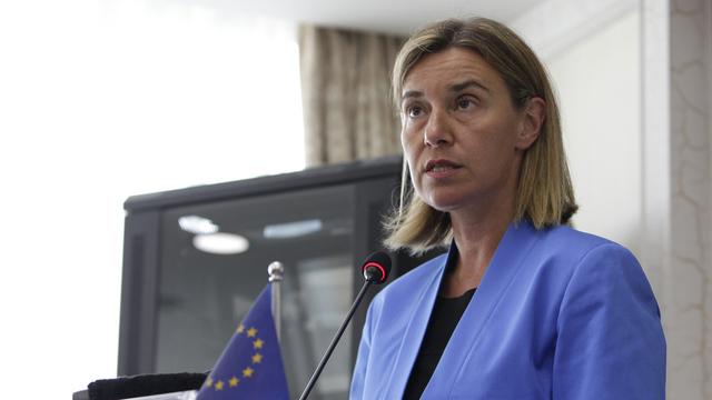 La chef de la diplomatie européenne Federica Mogherini a condamné les propos de Recep Tayyip Erdogan. [AP Photo - Gerry Shih]