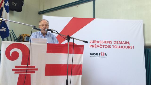 Laurent Coste. Président du Mouvement Autonomiste Jurassien. [RTS - Alain Arnaud]