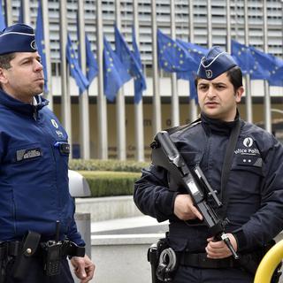 Le siège de la Commission européenne à Bruxelles est sous haute surveillance. [Martin Meissner]
