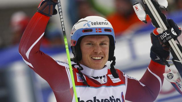 Kristoffersen était déjà monté sur le podium du slalom d'Adelboden en 2014 (3e). [Giovanni Auletta]