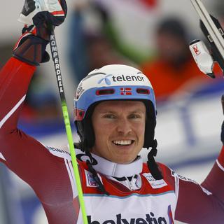 Kristoffersen était déjà monté sur le podium du slalom d'Adelboden en 2014 (3e). [Giovanni Auletta]