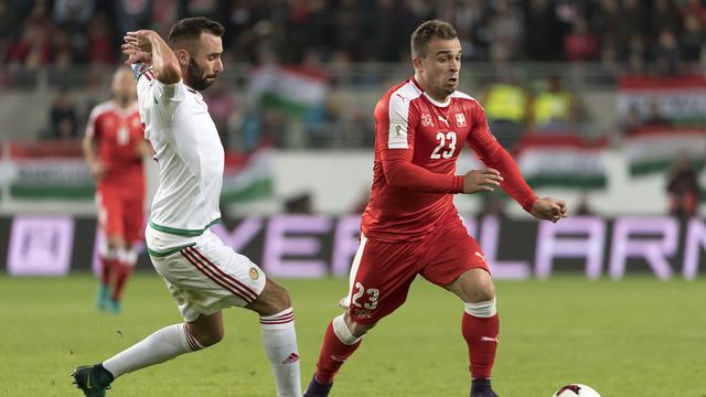 Absent contre le Portugal, Shaqiri a fait son retour en équipe de Suisse. [Georgios Kefalas]