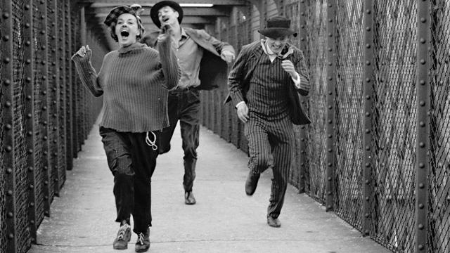 Jeanne Moreau, Oskar Werner et Henri Serre dans "Jules et Jim" de François Truffaut, 1962.