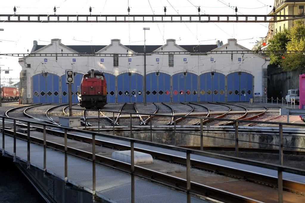 Le site des halles CFF aux locomotives à Lausanne en 2009. [KEYSTONE - Dominic Favre]