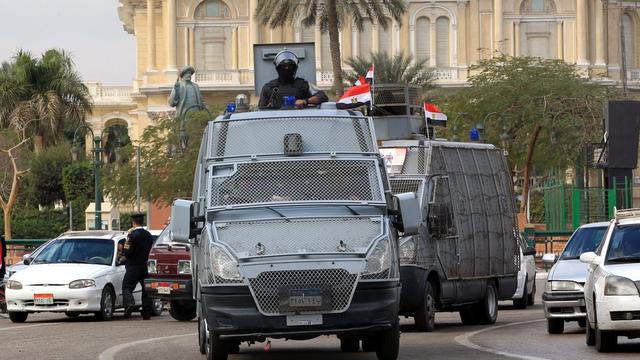 La place Tahrir au Caire sous haute surveillance policière, ce 25 janvier 2016.