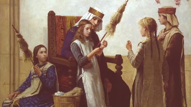La reine Berthe et les fileuses d'Albert Anker [© Musée cantonal des Beaux-Arts de Lausanne - Albert Anker]