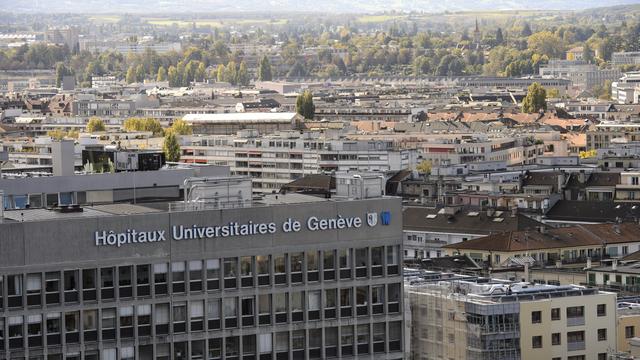 Un des bâtiments des Hôpitaux universitaires de Genève (HUG).