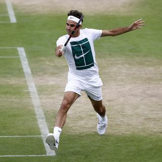 Roger Federer est à Wimbledon pour la 18e fois. [keystone - Peter Klaunzer]