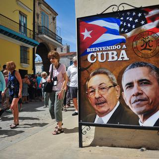 Raul Castro reçoit lundi son homologue américain Barack Obama. [AFP - Yamil Lage]
