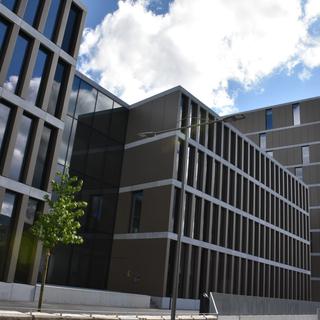 Le campus tertiaire Strate J à Delémont accueillera la HEP-BEJUNE et la Haute école Arc. [RTS - Gaël Klein]