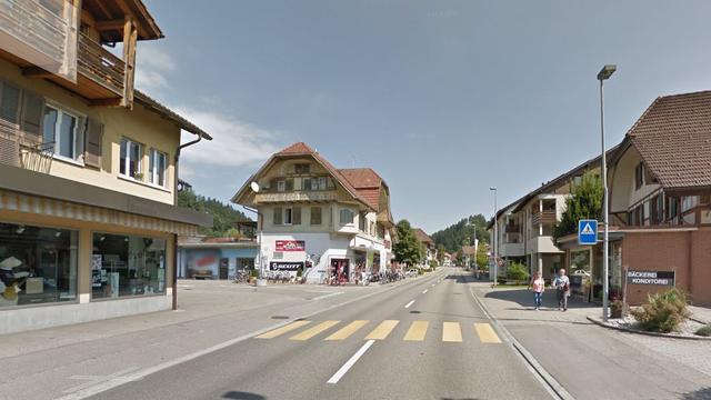 Malgré le traditionnel soutien à l'UDC, les citoyens de Hasle ont soutenu massivement le centre pour requérants. [Google Street View]