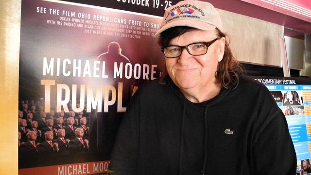 Le cinéaste engagé Michael Moore à la présentation de son nouveau documentaire "Michael Moore in Trumpland". [Johannes Schmitt-Tegge]