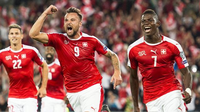 Haris Seferovic a marqué le premier but de la Suisse face au Portugal. [EPA/Keystone - Ennio Leanza]