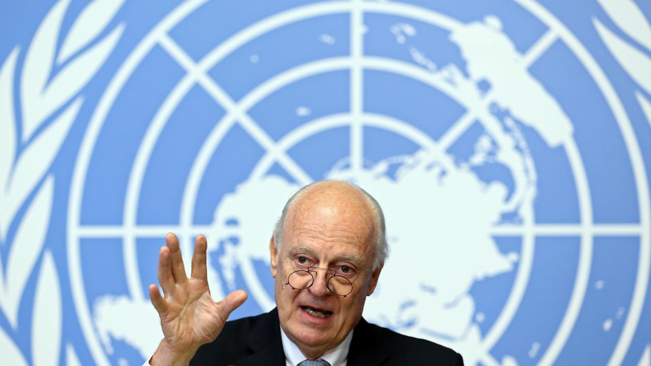 L'émissaire de l'ONU pour la Syrie Staffan de Mistura lors d'une conférence aux Nations unies à Genève, le 6 octobre 2016. [Reuters - Denis Balibouse]