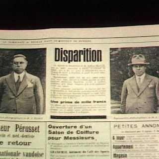 Journal annonçant la disparition d'Arthur Bloch à Payerne en avril 1942. [RTS]