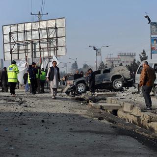 L'attentat qui visait un parlementaire afghan à Kaboul a fait plusieurs blessés. [EPA/Keystone - Jawad Jalali]
