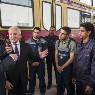 "L'immigration est un moteur pour l'emploi" commente  la fondation Bertelsmann. [AFP - John MacDougall]