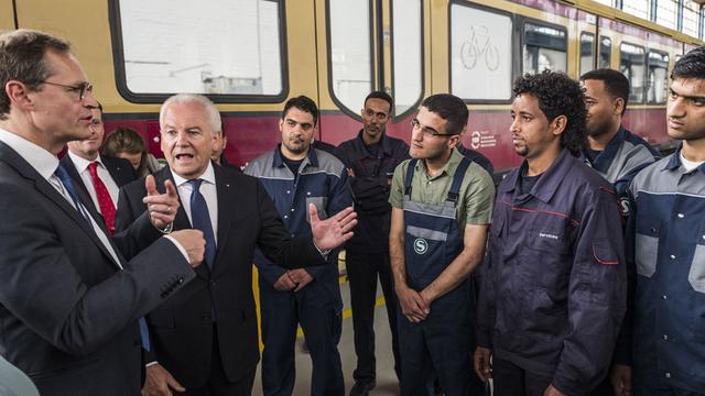 "L'immigration est un moteur pour l'emploi" commente  la fondation Bertelsmann. [AFP - John MacDougall]