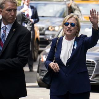 Hillary Clinton après son malaise dimanche à New York. [AP/Keystone - Craig Ruttle]