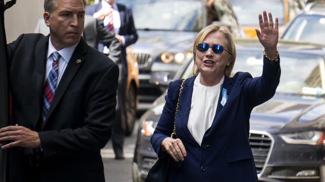 Hillary Clinton après son malaise dimanche à New York. [AP/Keystone - Craig Ruttle]