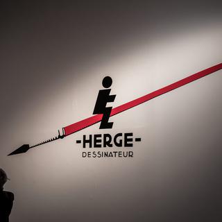 Hergé est à l'honneur au Grand Palais de Paris. [keystone - EPA/Christophe Petit Tesson]