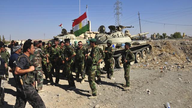 Des membres des forces de sécurité de la région autonome du Kurdistan, dans la province de Diyala en Irak. [STRINGER Iraq]