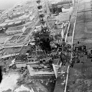 L'une des premières photos, non datée, qui a été prise de Tchernobyl. [AP Photo/Str]