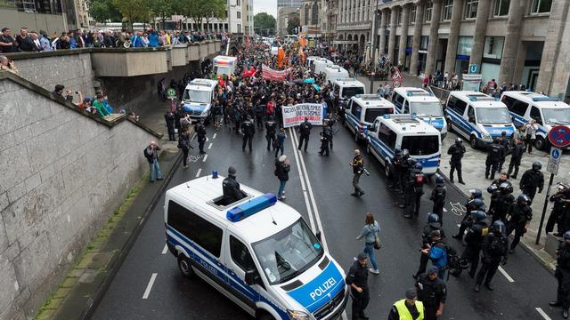 L'une des manifestations à Cologne. [Keystone - EPA/GUIDO KIRCHNER]