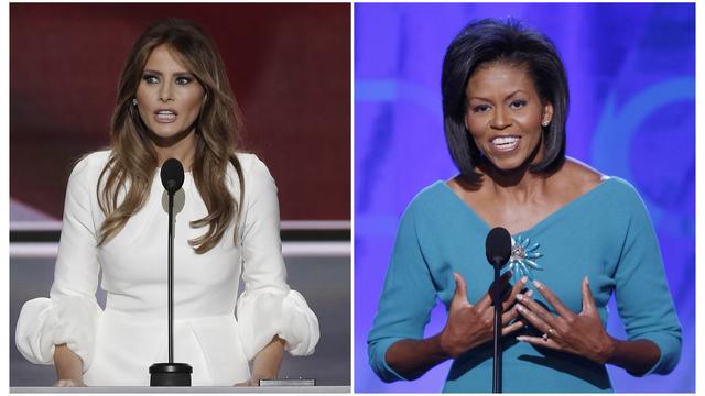 Melania Trump et Michelle Obama. [Mike Segar]