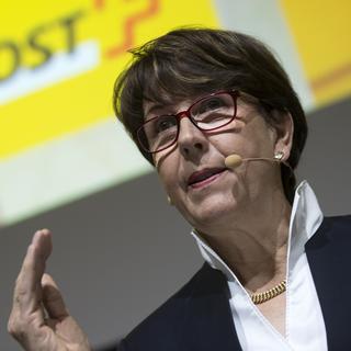 Susanne Ruoff, directrice générale de la Poste. [Keystone - Marcel Bieri]