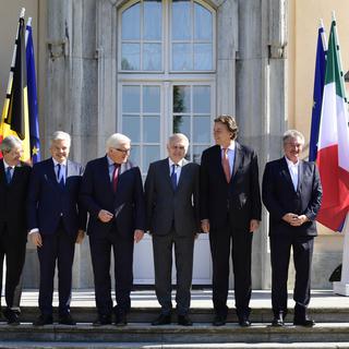 Les ministres des Affaires étrangères se sont réunis à Berlin après le vote du Brexit. [AFP - John MacDougall]
