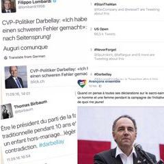 Quelques réactions sur les réseaux sociaux avec le #Darbellay.